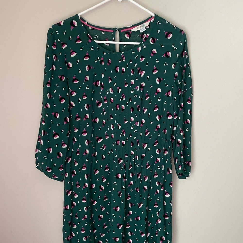 Boden Aurelia Green Floral Tunic Top Size 4